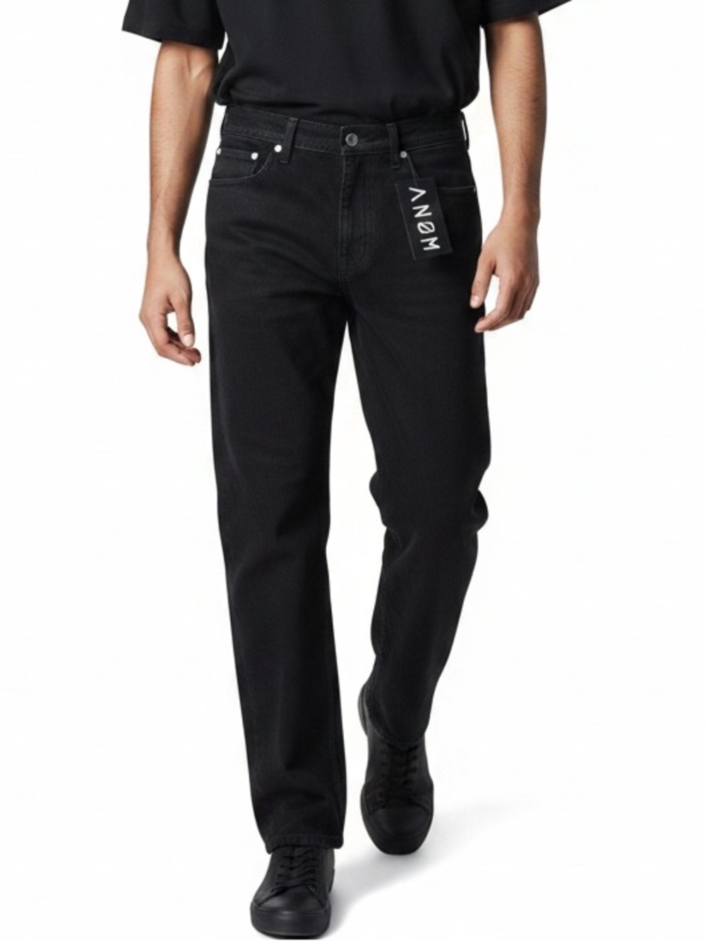 Anom NWT Black Stacked  Jeans for Men